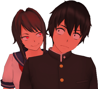 Yandere Simulator Ayano And Taro (500x360), Png Download
