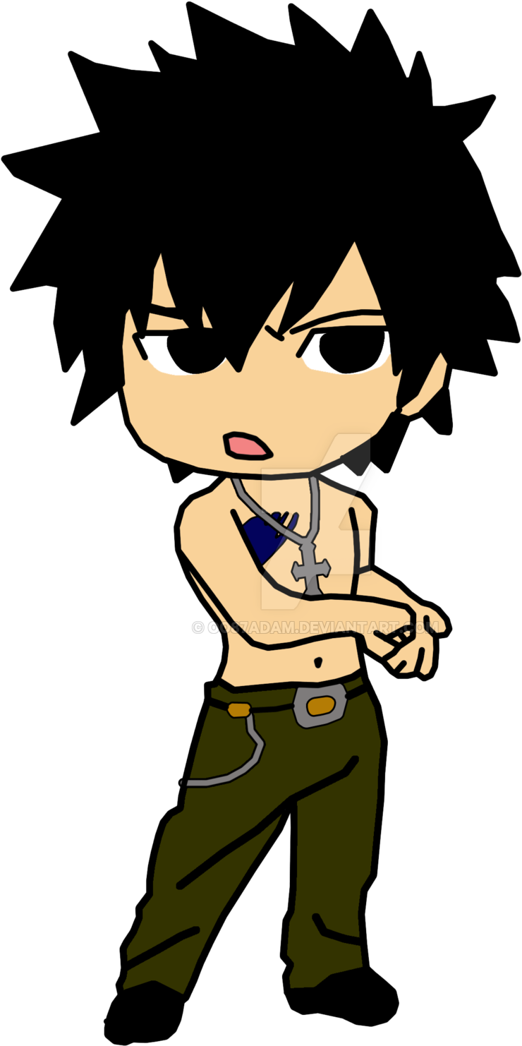 Gray Fullbuster By Oo87adam On Deviantart - Fairy Tail Gray Chibi (1600x1600), Png Download
