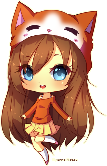 Tod@s Los Chibis De Hyanna Natsu Son Monísim@s - Anime Fox Girl Chibi (437x680), Png Download