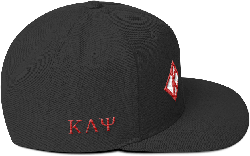 Kappa Alpha Psi Black Klassic Snapback - Logo On Right Side Of Hat (1000x1000), Png Download