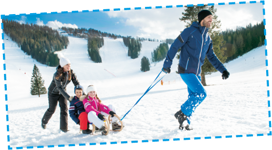 How You Sled Down The Steep Mountain For The First - Skier Stops (585x329), Png Download