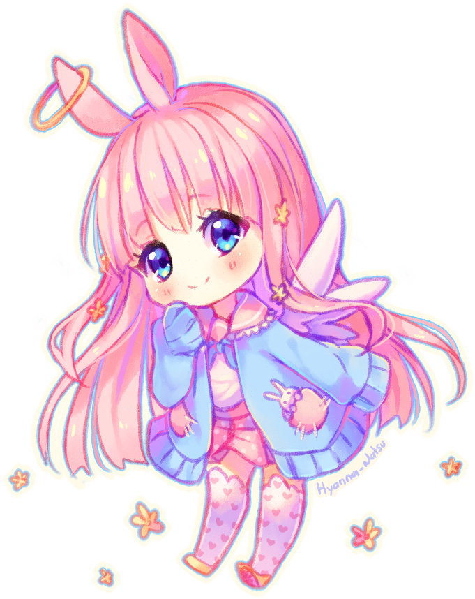 Anime Girl Pink Hair Chibi (665x800), Png Download