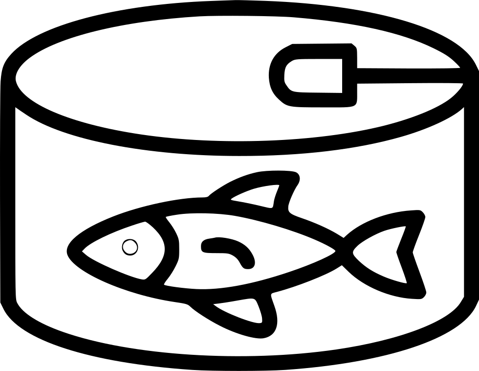 Download Png File Tuna Can Clipart Black And White Transparent PNG