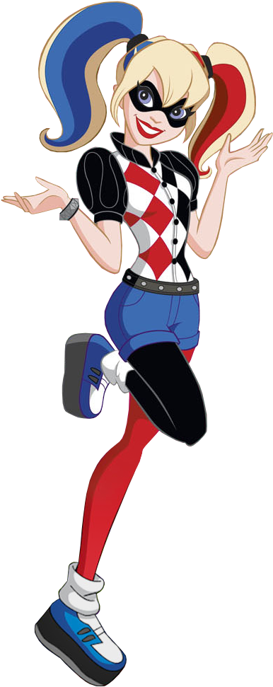 New Profile Art Harley As A Hero Wheee - Dc Superhero Girls Harley Quinn (447x994), Png Download