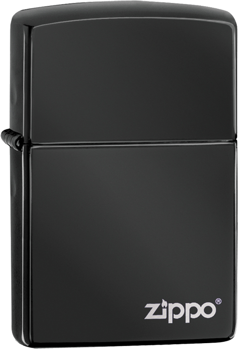 #24756zl Ebony W/ Zippo Logo - Zippo Black Ice (535x758), Png Download