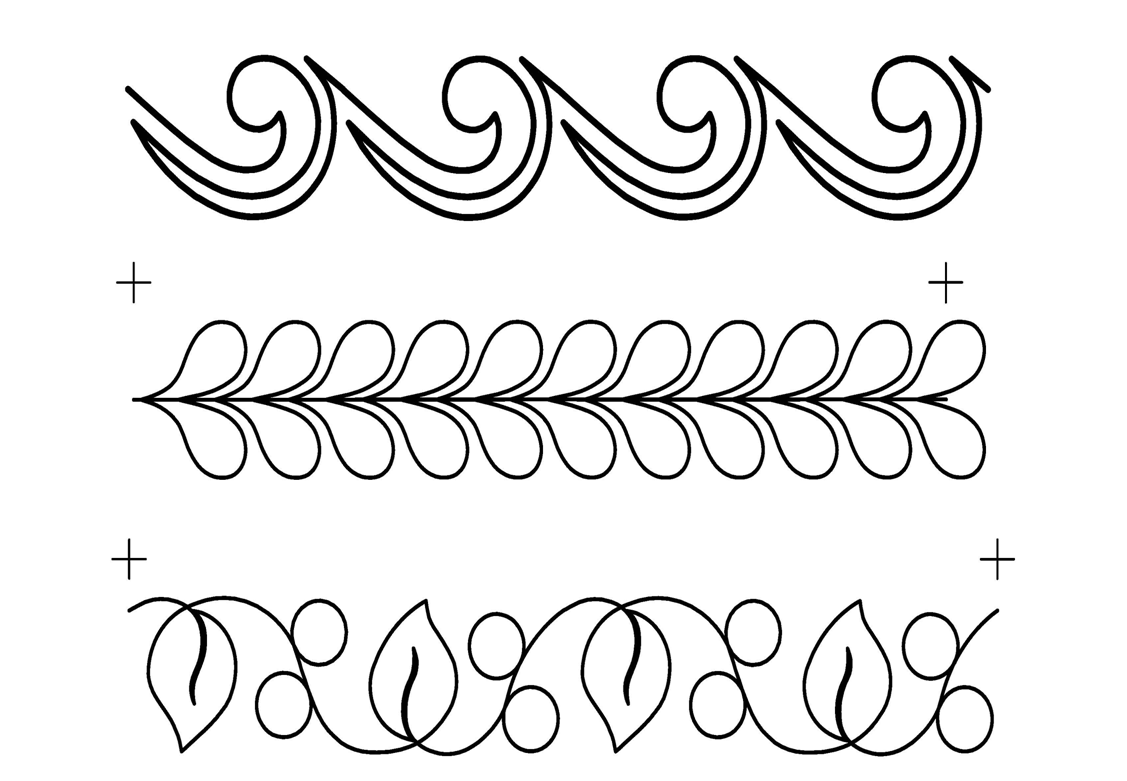 #30669 Border Assortment, 3x - Keepsakequilting Machine Quilt Border Assortment Stencil (1127x781), Png Download