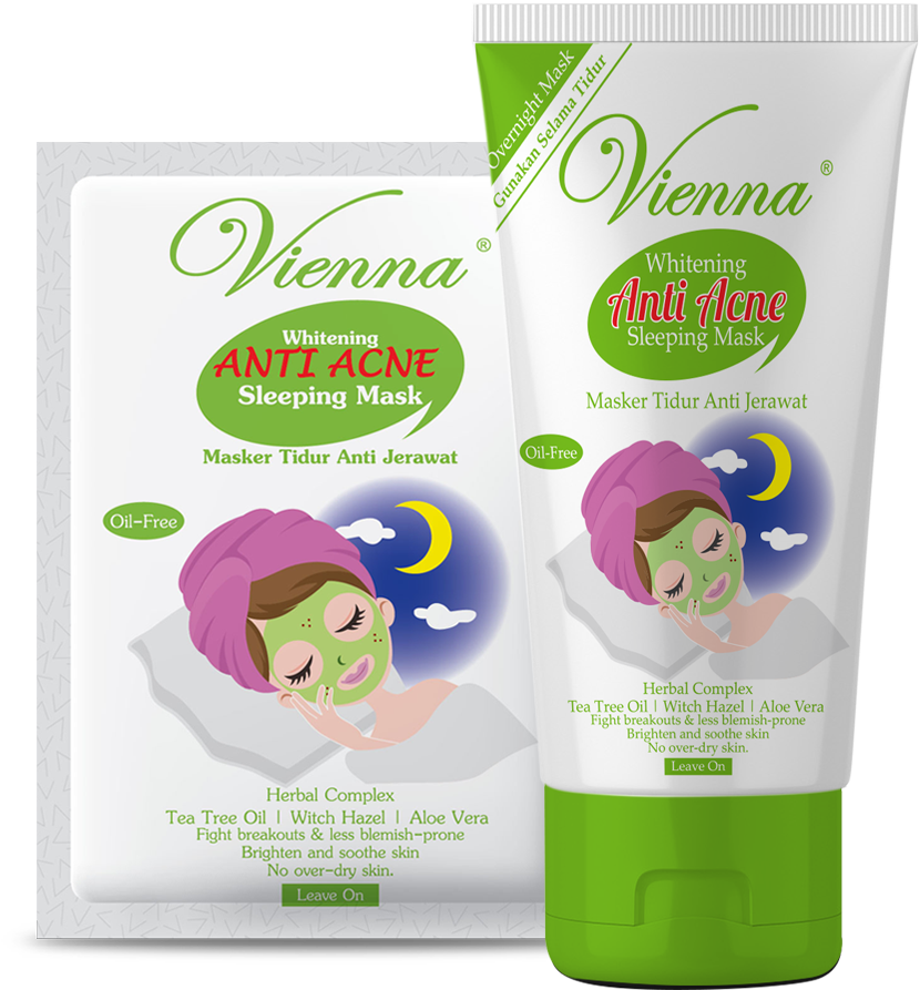 Vienna Face Mask Anti Acne Sleeping Mask - Mask (1000x1000), Png Download