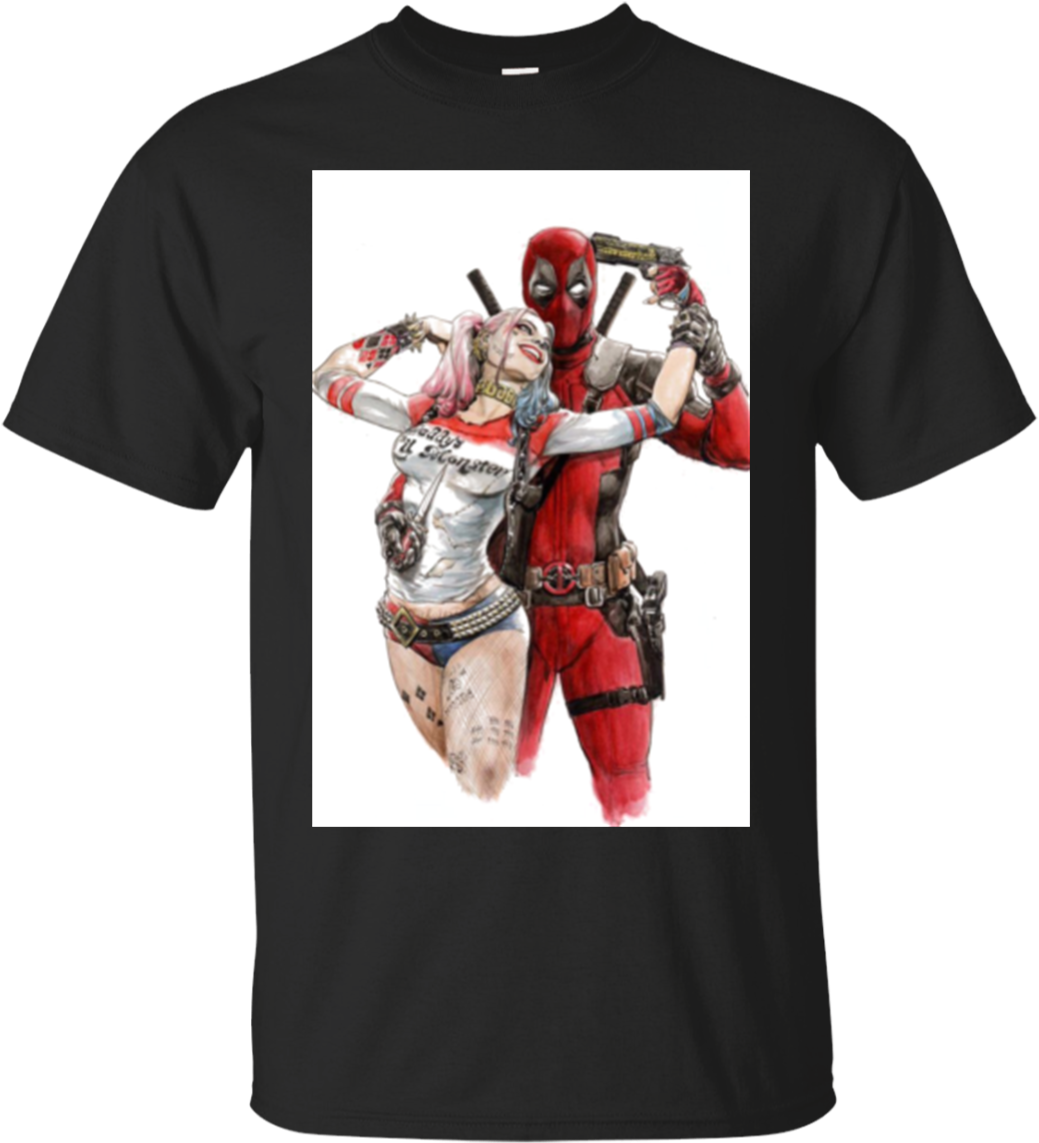 Deadpool Harley Quinn Teesmiley Png Deadpool Harley - Deadpool Love Harley Quinn (1155x1155), Png Download