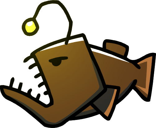 Anglerfish - Angler Fish Cartoon Png (502x414), Png Download