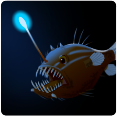 Angler Fish - Coral Reef Fish (420x420), Png Download