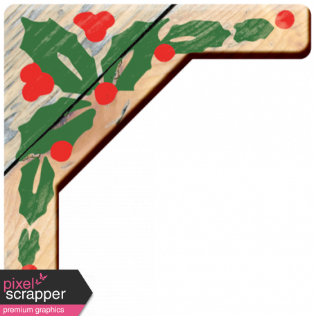 Vintage Xmas Corners Wood (456x456), Png Download