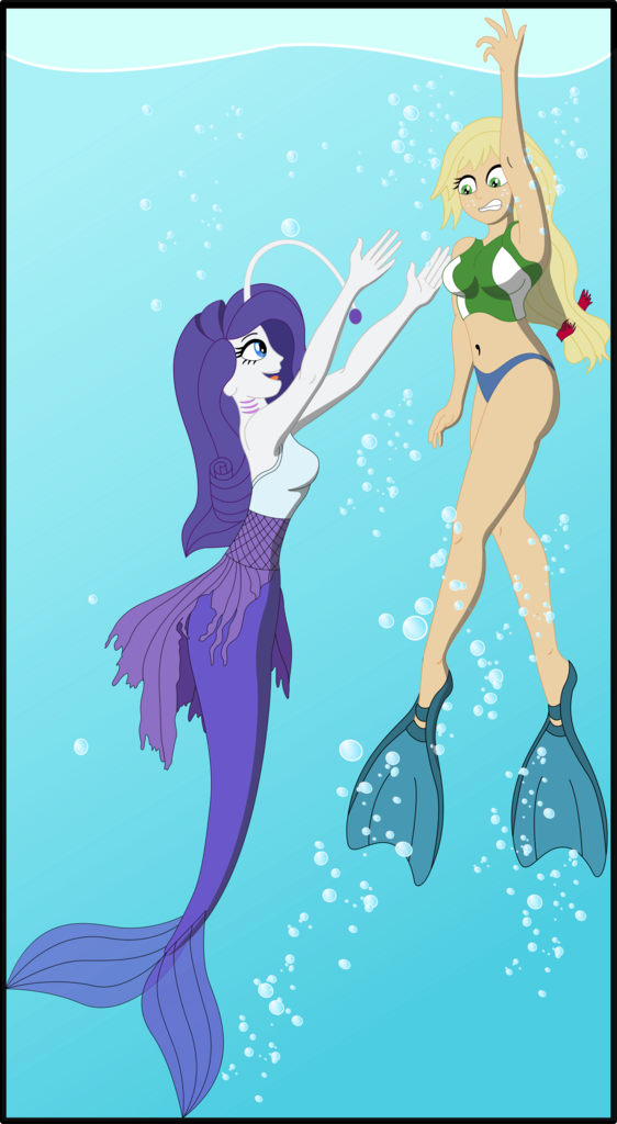Angler Fish, Applejack, Armpits, Artist - Angler Fish As An Human (562x1024), Png Download