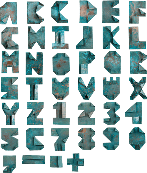 Old Copper Rust Font - Font (525x617), Png Download