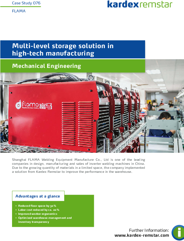 Multi Level Storage Solution In High Tech Manufacturing - Kardex Mlog (595x842), Png Download
