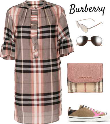 Burberry Head To Toe - Dress (382x428), Png Download