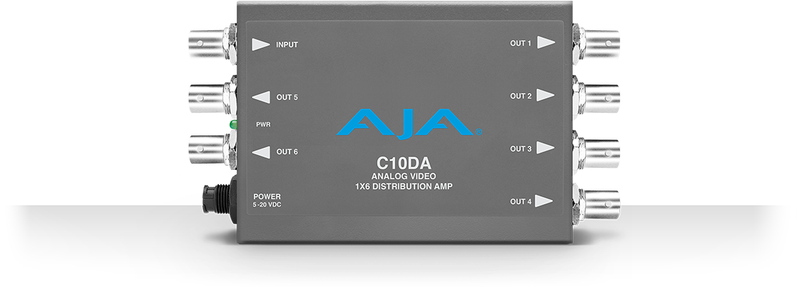 The C10da Is A Analog Distribution Amplifier With Support - Aja Optic Converter In Sdi Out Hdmi (1140x465), Png Download