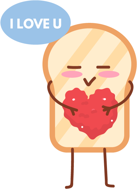 I Luv U Toastie - Luv U (618x618), Png Download
