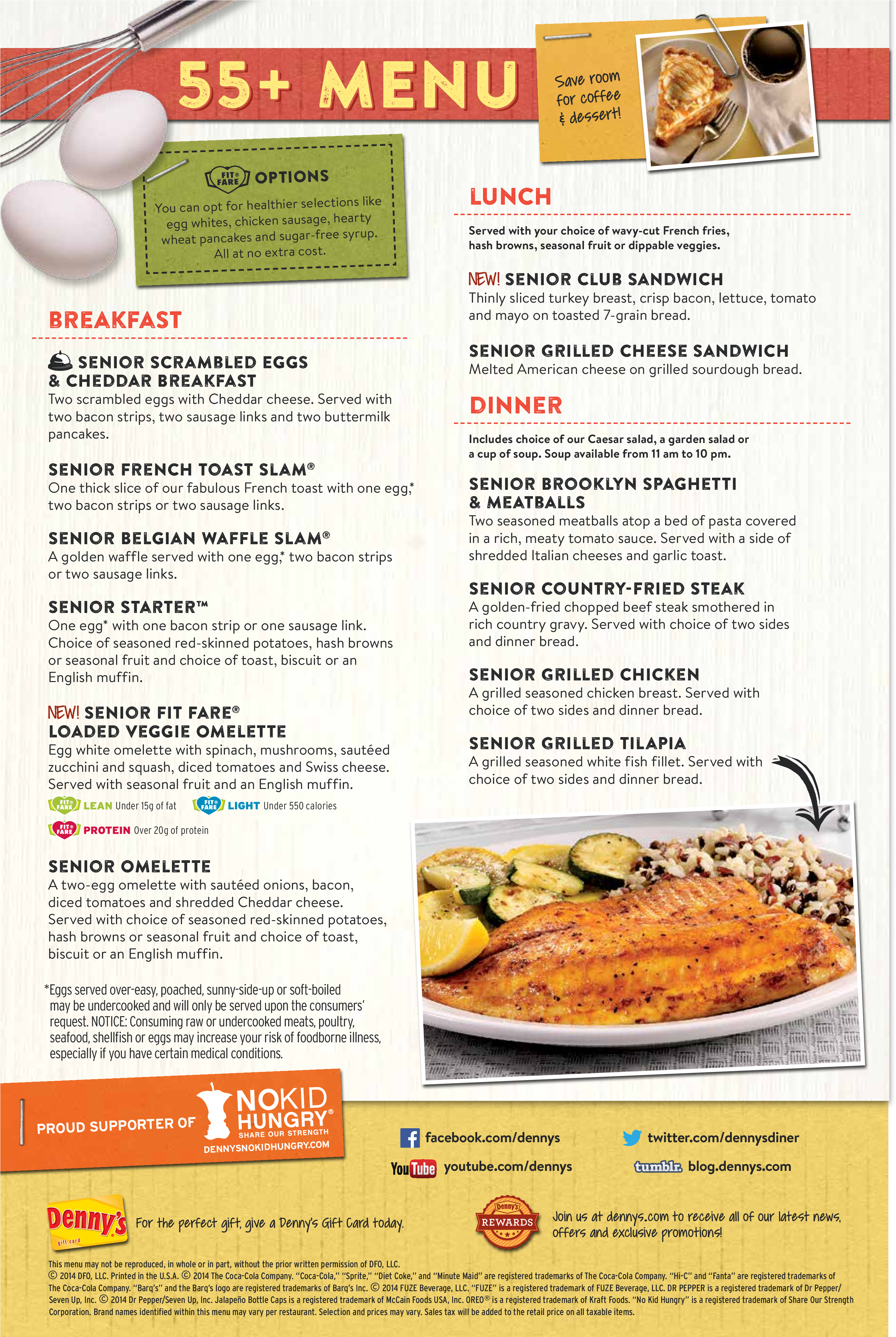 Denny's, Lindenwood Menu - Menu (5588x4200), Png Download