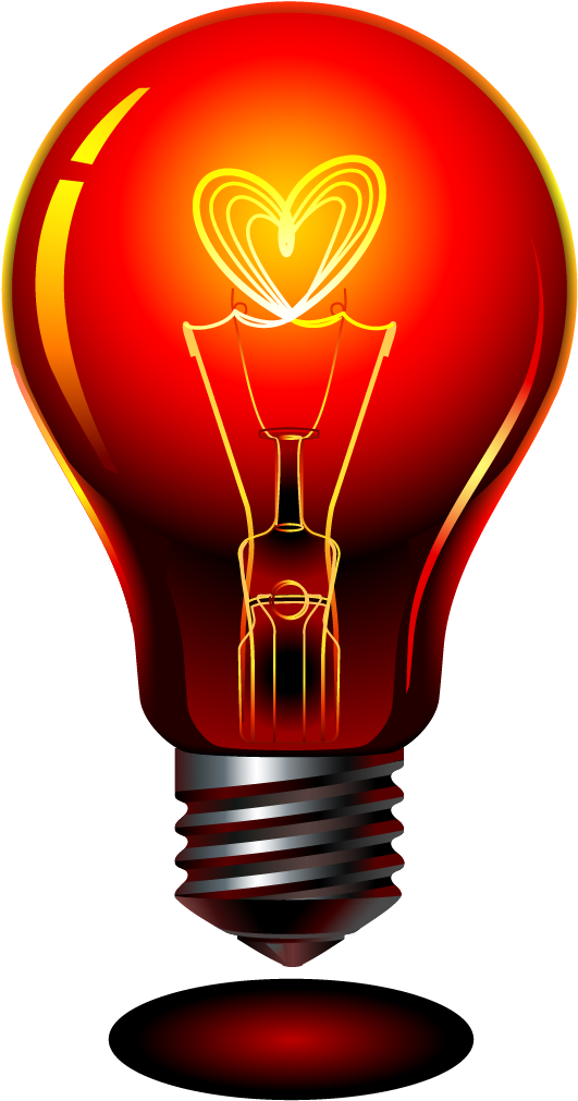 Incandescent Light Bulb Lamp - Red Bulb With Transparent Background (1181x1181), Png Download