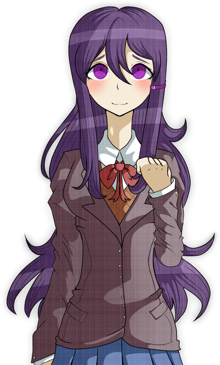 Found Fanartdanganronpa Doki Yuri Art By Eggy Uwu On - Cartoon (1280x1581), Png Download
