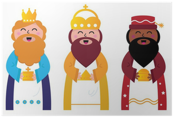 Three Wise Men Bringing Gifts To Christ, Isolated On - Three Kings Animated (400x400), Png Download