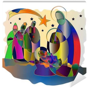 Christmas Nativity Religious Bethlehem Crib Scene, - Christmas Day (400x400), Png Download