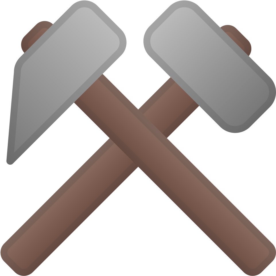 Download Svg Download Png - Hammers Emoji (1024x1024), Png Download
