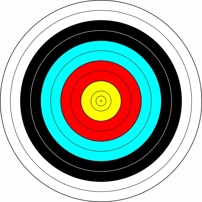 Round Target Transparent Image - Archery Face (650x650), Png Download