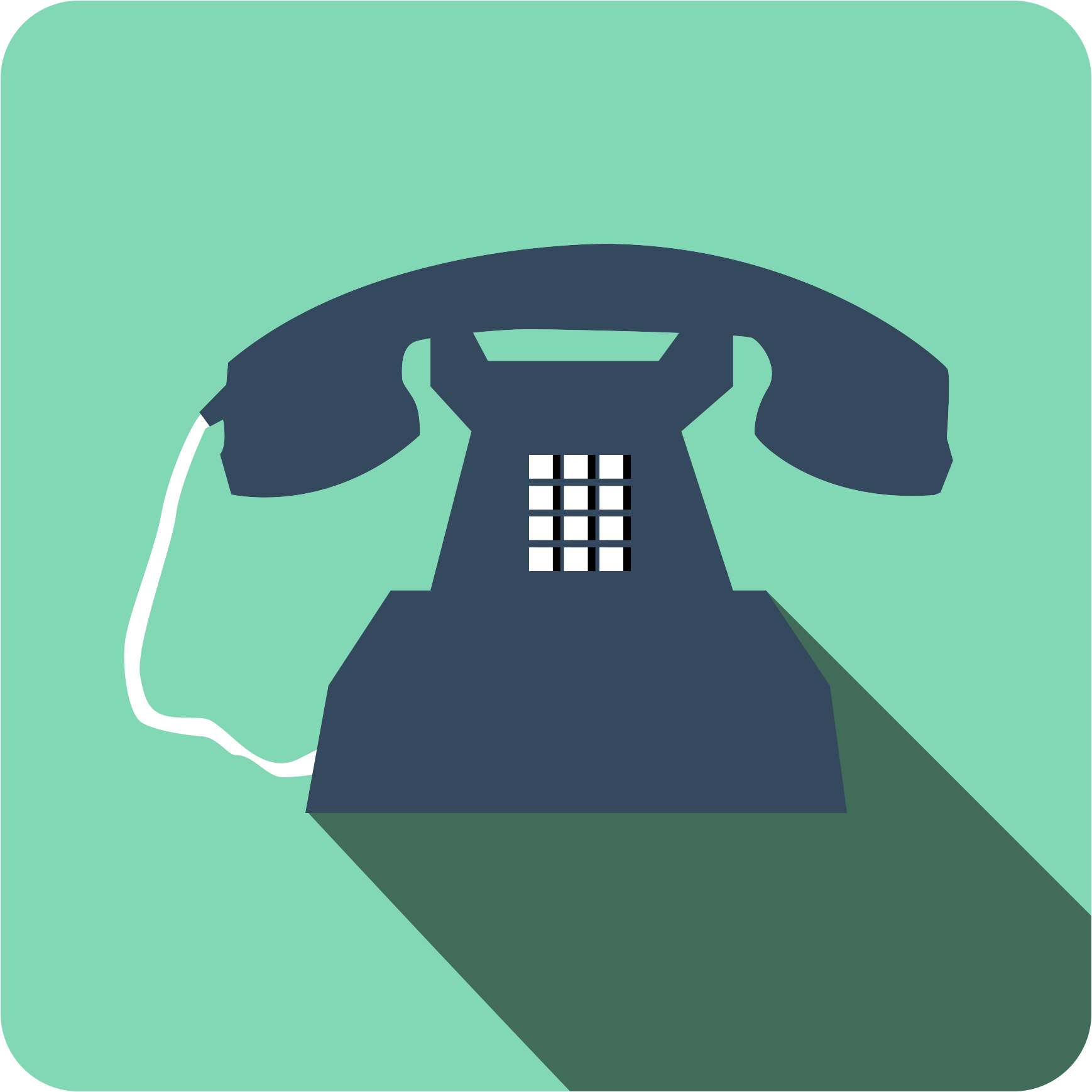 Post Icon Final Final Contact - Corded Phone (3000x2400), Png Download