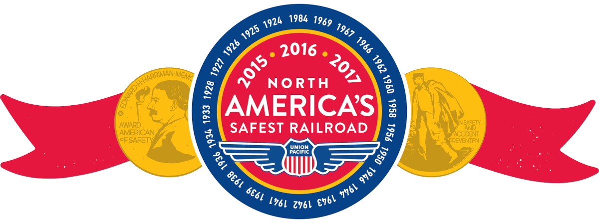This Is The First Time Since 1943 Up Achieved Safest - Union Pacific (1200x447), Png Download