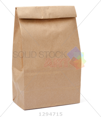 Brown Bag No Background (340x391), Png Download
