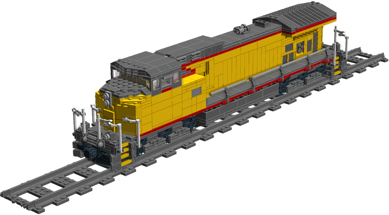 Union Pacific Dash-9 - Lego 8w Diesel Locomotive (1500x900), Png Download