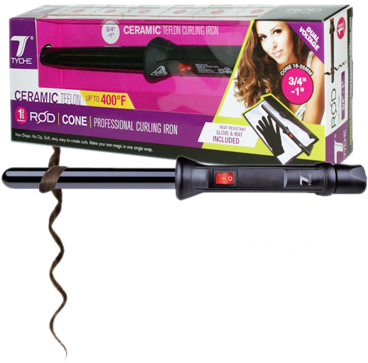 Tyche Curling Wand Pack - Tyche Rod Cone Professional Curling Iron 18-25mm/ 3/4-1 (600x705), Png Download