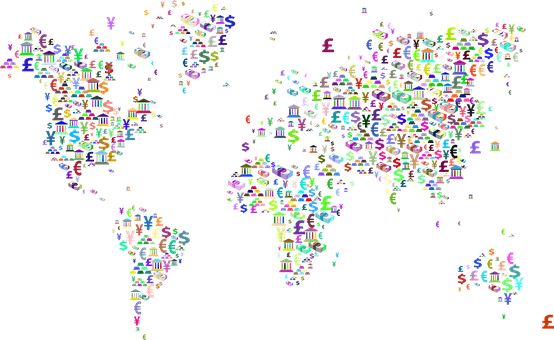 Mammon, Greed, Money, Cash, Currency - World Map Ohne Hintergrund (554x340), Png Download