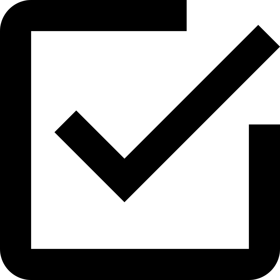 Check Box Outline - Tick Box Icon (980x980), Png Download