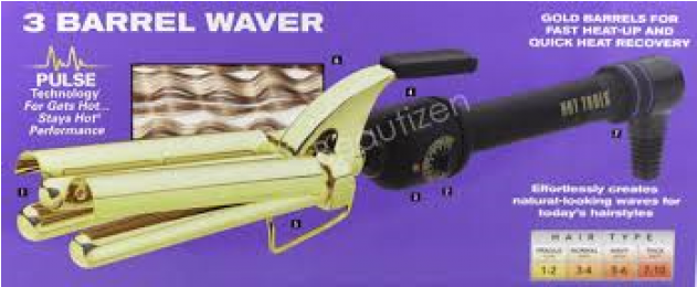 Hot Tools Professional 3-barrel Waver (3-barrel Weaver) (630x552), Png Download