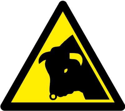 Bull Symbol - Bull In Field Sign (400x400), Png Download