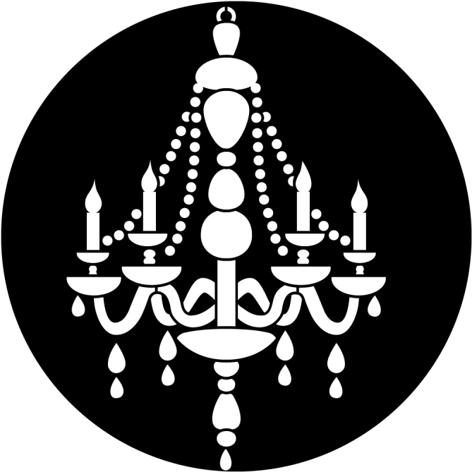 A - Thompson - Elegant Chandelier - Chandelier Silhouette (800x800), Png Download