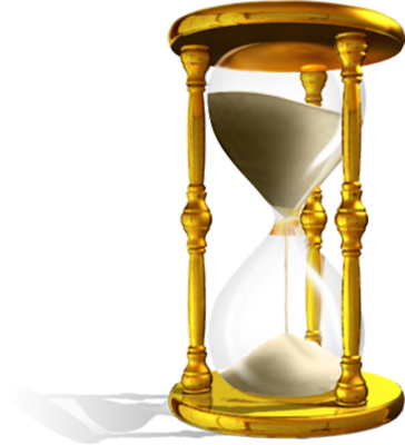 Sand Clock Psd - Hourglass Transparent Png (364x400), Png Download