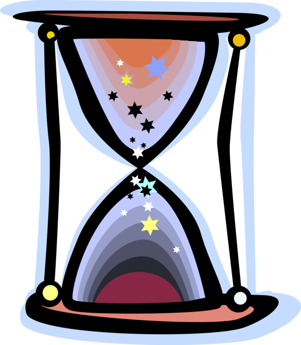 Vector Illustration Of Hourglass Or Sandglass, Sand (611x700), Png Download