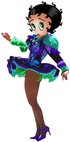 Betty Boop Cartoon Png Clip Art Images On A Transparent - Betty Boop Mardi Gras (262x480), Png Download