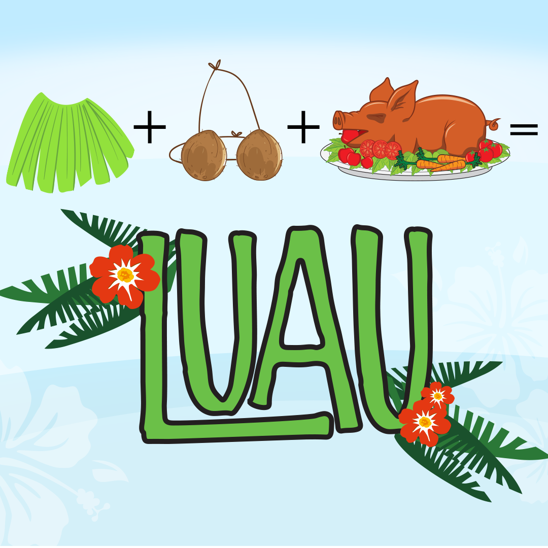 Grass Skirt Coconut Bra Pig Head = Red Hare Luau And - Amscan Coconut Bra 392996 (1080x1080), Png Download