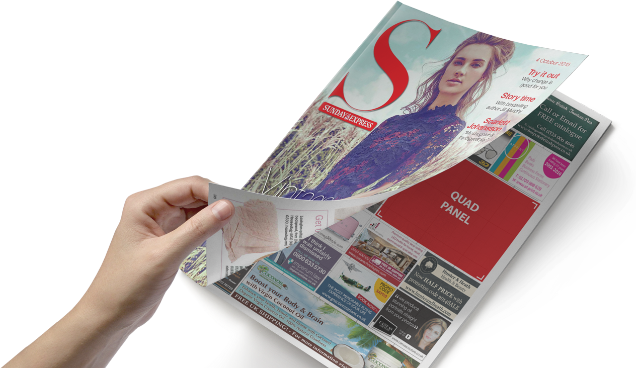 Last Remaining Single Panel Ads For The Sunday Express - Flyer (1264x762), Png Download