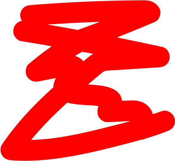 Red Scribble - Number (618x618), Png Download