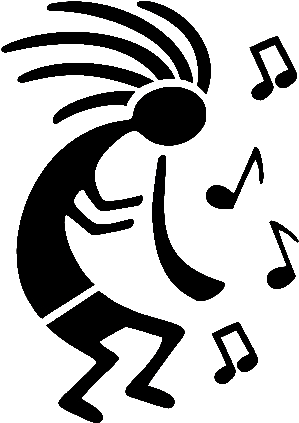 Clipart Royalty Free Download Kokopelli Beauty Is Skin - Tote Bag - Kokopelli Plays By Vida (500x500), Png Download