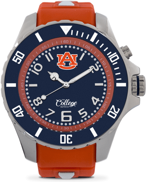 Auburn Tigers Watch - Kyboe Silver Midnight Watch (600x638), Png Download