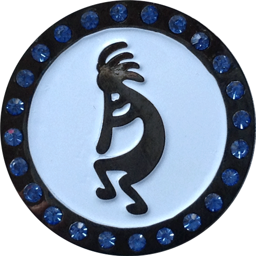 Southwest Kokopelli Ball Marker With Crystals - Call Of The Sacred Drum (500x500), Png Download