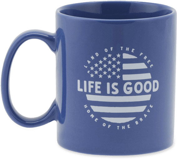 Circle Flag Jakes Mug - Life Is Good Adult Jakes Reindeer Mug, Slate Gray, (570x570), Png Download