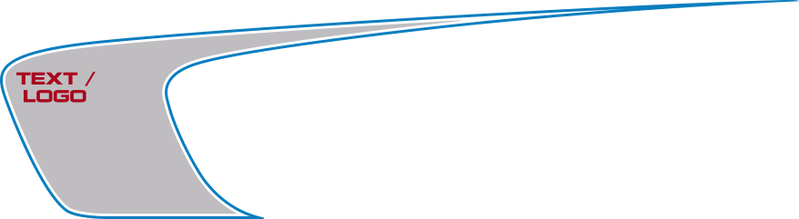 Dodge Charger Outer Scallop Swooshes - White Swoosh Graphics (878x241), Png Download