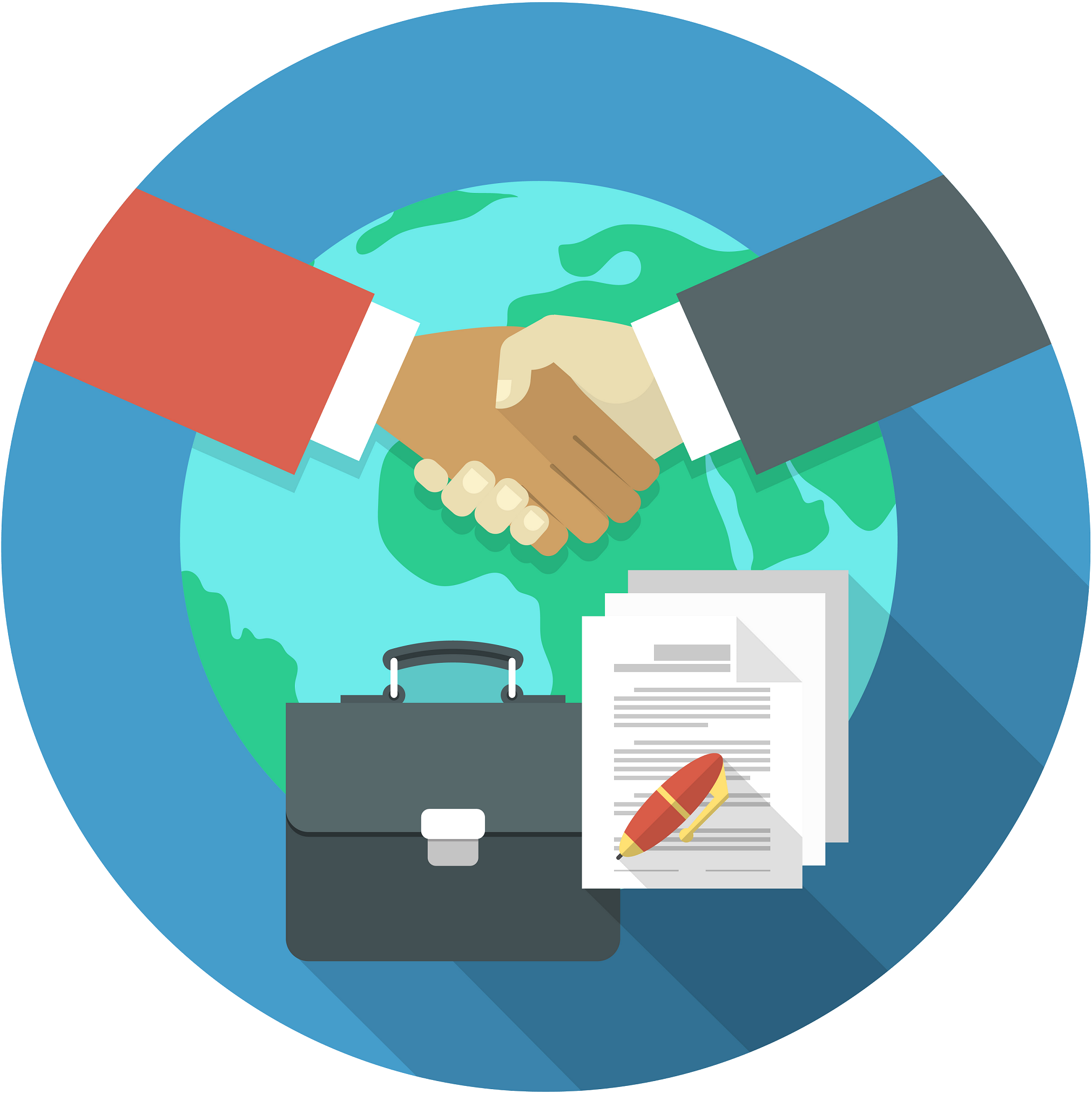 Are We On The Verge Of A Trade War - International Relations Handshake (2100x2100), Png Download